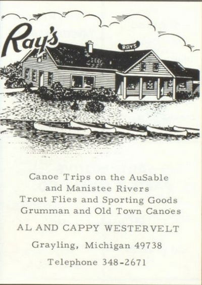 Gates Au Sable Lodge (Canoe Inn) - Old Yearbook Ad